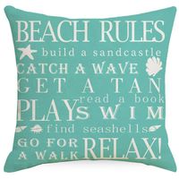 Simple Style Classic Style Commute Letter Ocean Linen Pillow Cases sku image 1