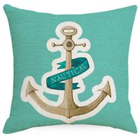 Simple Style Classic Style Commute Letter Ocean Linen Pillow Cases sku image 2