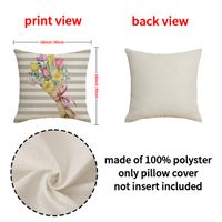 Simple Style Letter Color Block Linen Pillow Cases main image 4
