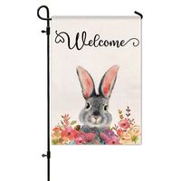 Easter Simple Style Rabbit Carrot Linen Flag sku image 5