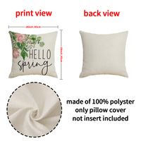 Simple Style Letter Plant Linen Pillow Cases main image 3