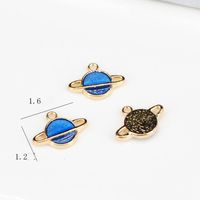10 Pcs/package Simple Style Star Moon Alloy Enamel Plating Pendant Jewelry Accessories sku image 2