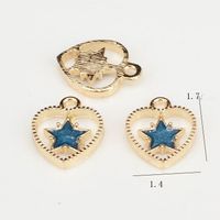 10 Pcs/package Simple Style Star Moon Alloy Enamel Plating Pendant Jewelry Accessories sku image 4