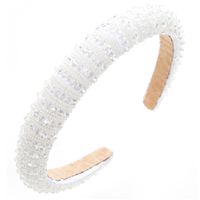 Women's Elegant Glam Geometric Artificial Crystal Cloth Beaded Inlay Artificial Crystal Beads Hair Band sku image 2
