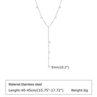 Stainless Steel IG Style Tassel Geometric Pendant Necklace main image 3