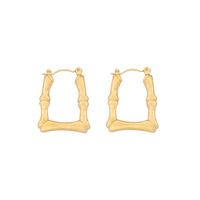 1 Pair Simple Style Geometric Plating Stainless Steel 18K Gold Plated Hoop Earrings main image 8