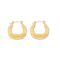 1 Pair Simple Style Geometric Plating Stainless Steel 18K Gold Plated Hoop Earrings main image 10