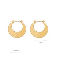 1 Pair Simple Style Geometric Plating Stainless Steel 18K Gold Plated Hoop Earrings sku image 1