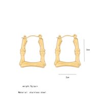 1 Paar Einfacher Stil Geometrisch Überzug Rostfreier Stahl 18 Karat Vergoldet Reif Ohrringe main image 4