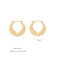 1 Pair Simple Style Geometric Plating Stainless Steel 18K Gold Plated Hoop Earrings main image 6