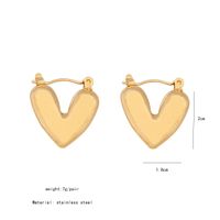 1 Pair Simple Style Geometric Plating Stainless Steel 18K Gold Plated Hoop Earrings sku image 10