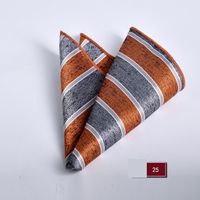 Simple Style Stripe Polyester Jacquard Men's Pocket Square 1 Piece sku image 25