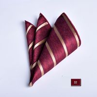 Simple Style Stripe Polyester Jacquard Men's Pocket Square 1 Piece sku image 30