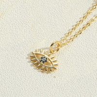 Kupfer Vintage-stil Einfacher Stil Geometrisch Überzug Inlay Opal Zirkon Halskette Mit Anhänger sku image 2