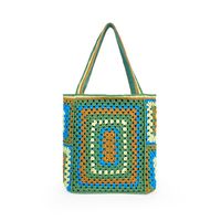 Women's Large Polyester Color Block Ethnic Style Square Zipper Underarm Bag main image 7