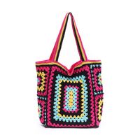 Women's Large Polyester Color Block Ethnic Style Square Zipper Underarm Bag main image 4
