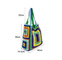 Women's Large Polyester Color Block Ethnic Style Square Zipper Underarm Bag main image 2