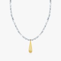 Ig-stil Nordischer Stil Wassertropfen Sterling Silber Überzug 18 Karat Vergoldet Versilbert Halskette Mit Anhänger main image 1
