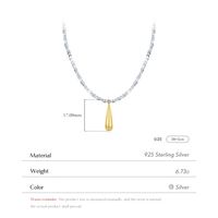 Ig Style Nordic Style Water Droplets Sterling Silver Plating 18k Gold Plated Silver Plated Pendant Necklace main image 2