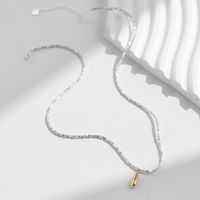 Ig-stil Nordischer Stil Wassertropfen Sterling Silber Überzug 18 Karat Vergoldet Versilbert Halskette Mit Anhänger main image 4