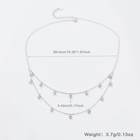 Elegant Glam Luxurious Round Sterling Silver Plating Inlay Zircon White Gold Plated Double Layer Necklaces main image 2