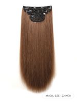 Femmes Style Simple Décontractée Fibre Chimique Cheveux Longs Et Droits Filet À Perruque main image 6