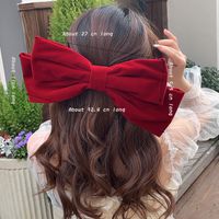 Women's Casual Simple Style Commute Bow Knot Alloy Flannel Hair Clip sku image 3