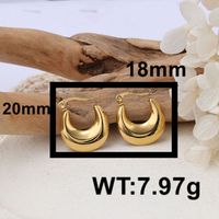 1 Pair IG Style Solid Color Plating 304 Stainless Steel Earrings main image 2