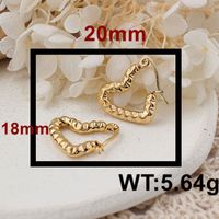 1 Pair IG Style Heart Shape Plating 304 Stainless Steel Ear Studs main image 2