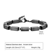 Hip-Hop Retro Geometric 201 Stainless Steel Men's Bracelets sku image 4