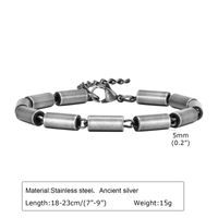 Hip-Hop Retro Geometric 201 Stainless Steel Men's Bracelets sku image 1