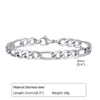 Simple Style Commute Solid Color 201 Stainless Steel Men's Bracelets sku image 2