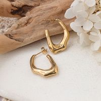 1 Pair IG Style Simple Style Geometric Solid Color Plating Stainless Steel Ear Studs main image 5