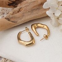 1 Pair IG Style Simple Style Geometric Solid Color Plating Stainless Steel Ear Studs main image 4