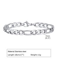 Simple Style Commute Solid Color 201 Stainless Steel Men's Bracelets sku image 1