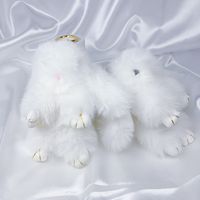 Cute Rabbit Faux Fur Synthetics Plush Easter Bag Pendant Keychain sku image 15