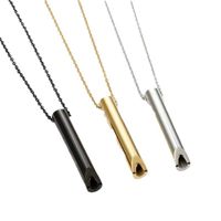 Simple Style Artistic Whistle Stainless Steel Plating Black Plated Gun Gold Plated Silver Plated Pendant Necklace main image 3