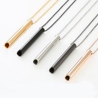 Simple Style Artistic Whistle Stainless Steel Plating Black Plated Gun Gold Plated Silver Plated Pendant Necklace main image 1