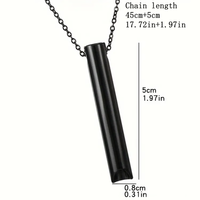 Simple Style Artistic Whistle Stainless Steel Plating Black Plated Gun Gold Plated Silver Plated Pendant Necklace main image 2