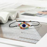 Hip-hop Geometric Heart Shape Leopard Glass Knitting Unisex Bracelets sku image 1