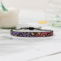 Hip-hop Geometric Heart Shape Leopard Glass Knitting Unisex Bracelets main image 7