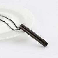 Simple Style Artistic Whistle Stainless Steel Plating Black Plated Gun Gold Plated Silver Plated Pendant Necklace sku image 2