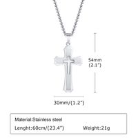 304 Stainless Steel 18K Gold Plated Simple Style Plating Three-dimensional Cross sku image 1