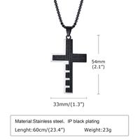 Simple Style Cross 304 Stainless Steel Men's Pendant Necklace sku image 1