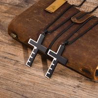 Einfacher Stil Kreuzen Edelstahl 304 Männer Halskette Mit Anhänger main image 5
