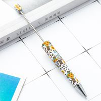 Modischer Kugelschreiber Mit Geometrischem Muster, Rotationsdruck, Kunststoff, 1 Stück sku image 2