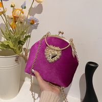 Women's Medium Straw Color Block Vintage Style Classic Style Oval String Straw Bag main image 5