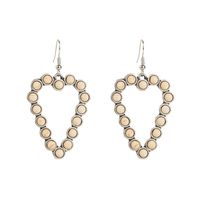 1 Pair Elegant Vintage Style Classic Style Heart Shape Inlay Alloy Turquoise Silver Plated Drop Earrings main image 5