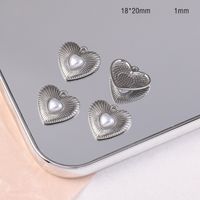 1 Piece Sweet Heart Shape Alloy Plating Inlay Pendant Jewelry Accessories sku image 1