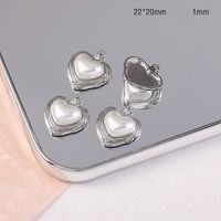 1 Piece Sweet Heart Shape Alloy Plating Inlay Pendant Jewelry Accessories sku image 6